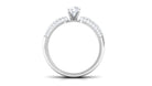 Certified Cubic Zirconia Statement Engagement Ring Zircon - ( AAAA ) - Quality - Rosec Jewels