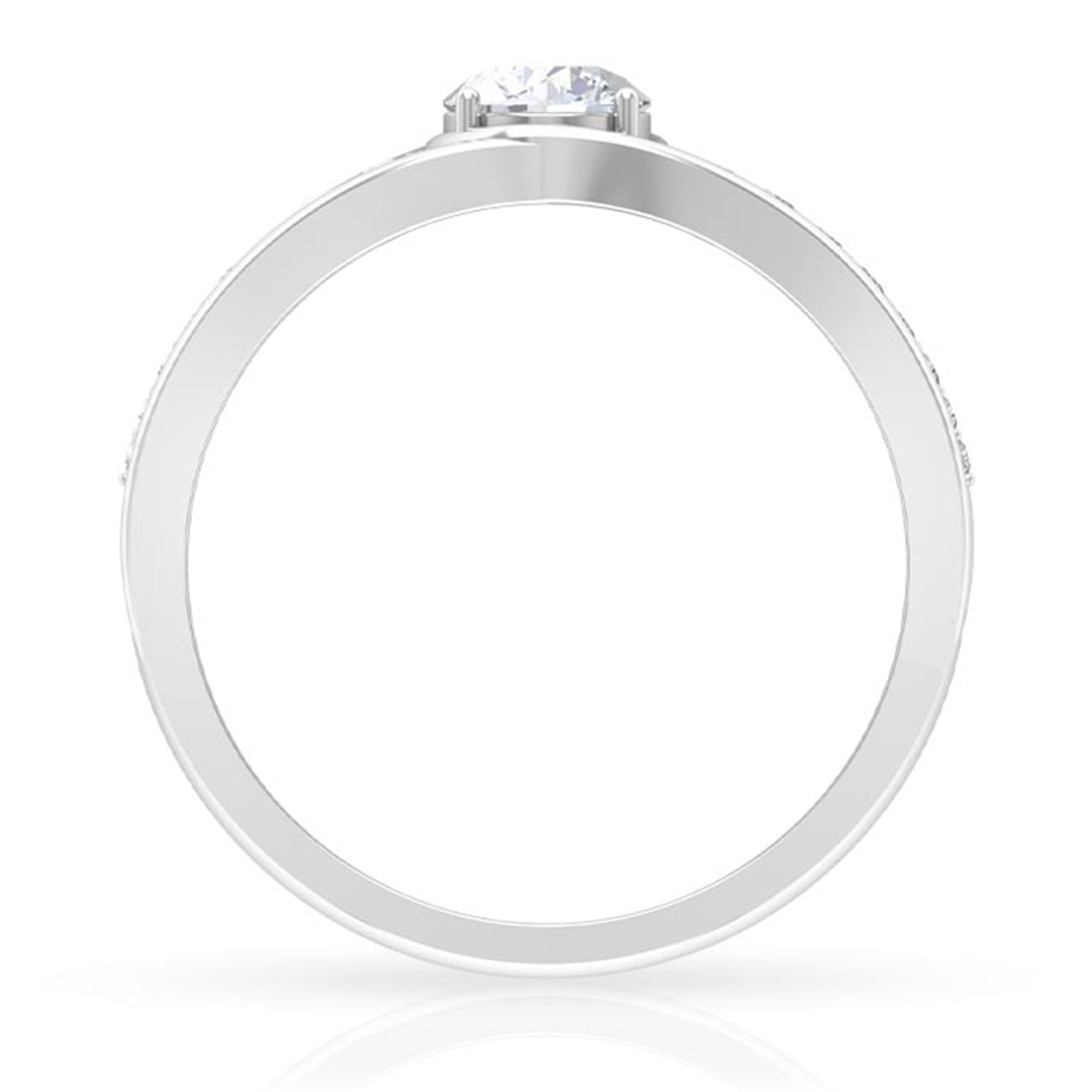 Cubic Zirconia Solitaire Band Ring Zircon - ( AAAA ) - Quality - Rosec Jewels