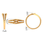 Cubic Zirconia Solitaire Band Ring Zircon - ( AAAA ) - Quality - Rosec Jewels