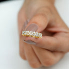 Zircon Wedding Anniversary Eternity Ring Zircon - ( AAAA ) - Quality - Rosec Jewels