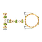Peridot and Diamond Full Eternity Ring with Crossover Shank Peridot - ( AAA ) - Quality - Rosec Jewels
