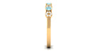 Aquamarine and Diamond Semi Eternity Ring Aquamarine - ( AAA ) - Quality - Rosec Jewels