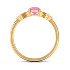 Pink Sapphire Infinity Engagement Ring with Diamond Pink Sapphire - ( AAA ) - Quality - Rosec Jewels
