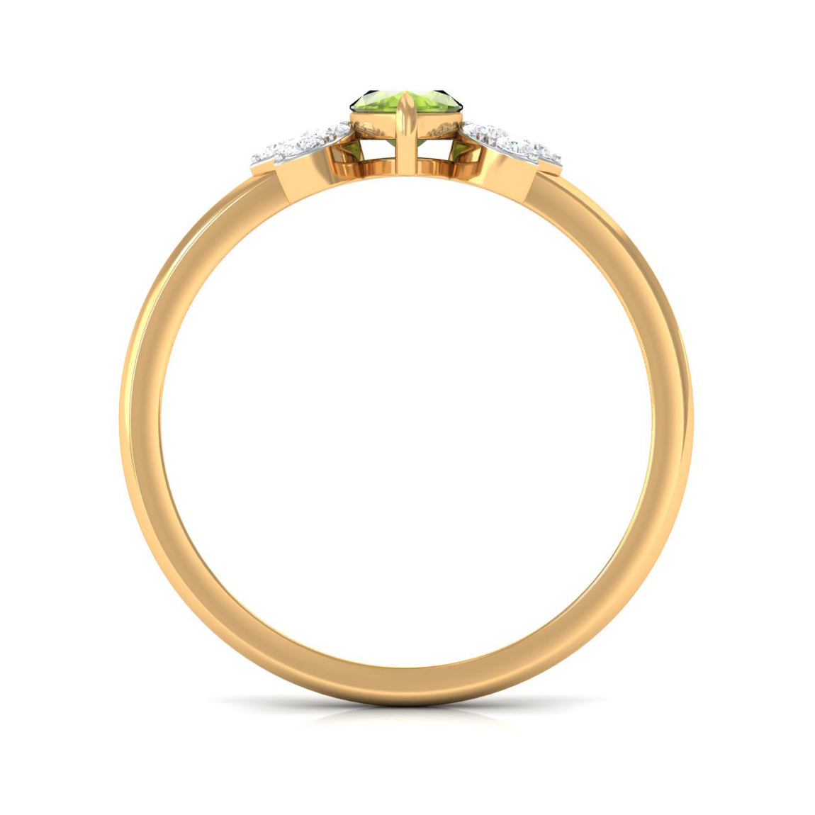 1 CT Marquise Cut Peridot Promise Ring with Diamond Stones Peridot - ( AAA ) - Quality - Rosec Jewels