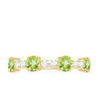 Peridot and Diamond Half Eternity Ring Peridot - ( AAA ) - Quality - Rosec Jewels
