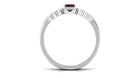 Real Garnet and Diamond Ring Set Garnet - ( AAA ) - Quality - Rosec Jewels