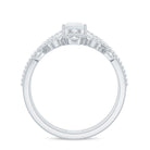 Pear Cut Natural Moonstone and Diamond Wedding Ring Set Moonstone - ( AAA ) - Quality - Rosec Jewels