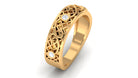Bezel Set Round Diamond Designer Band Ring Diamond - ( HI-SI ) - Color and Clarity - Rosec Jewels