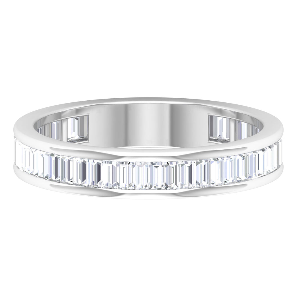 2.75 CT Baguette Moissanite Eternity Band Ring in Channel Setting Moissanite - ( D-VS1 ) - Color and Clarity - Rosec Jewels