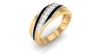 1/2 CT Real Diamond Gold Wedding Band in Pave Setting Diamond - ( HI-SI ) - Color and Clarity - Rosec Jewels