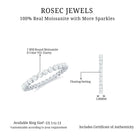 1 CT Floating Set Moissanite Eternity Band Ring Moissanite - ( D-VS1 ) - Color and Clarity - Rosec Jewels