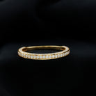 Surface Prong Set Moissanite Minimal Half Eternity Ring Moissanite - ( D-VS1 ) - Color and Clarity - Rosec Jewels