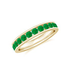 1.5 CT Trellis Set Emerald Eternity Ring Emerald - ( AAA ) - Quality - Rosec Jewels
