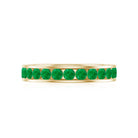 1.5 CT Trellis Set Emerald Eternity Ring Emerald - ( AAA ) - Quality - Rosec Jewels