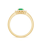 Princess Diana Inspired Emerald and Diamond Engagement Ring Emerald - ( AAA ) - Quality - Rosec Jewels
