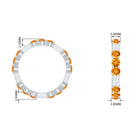 Citrine and Diamond Designer Full Eternity Ring Citrine - ( AAA ) - Quality - Rosec Jewels