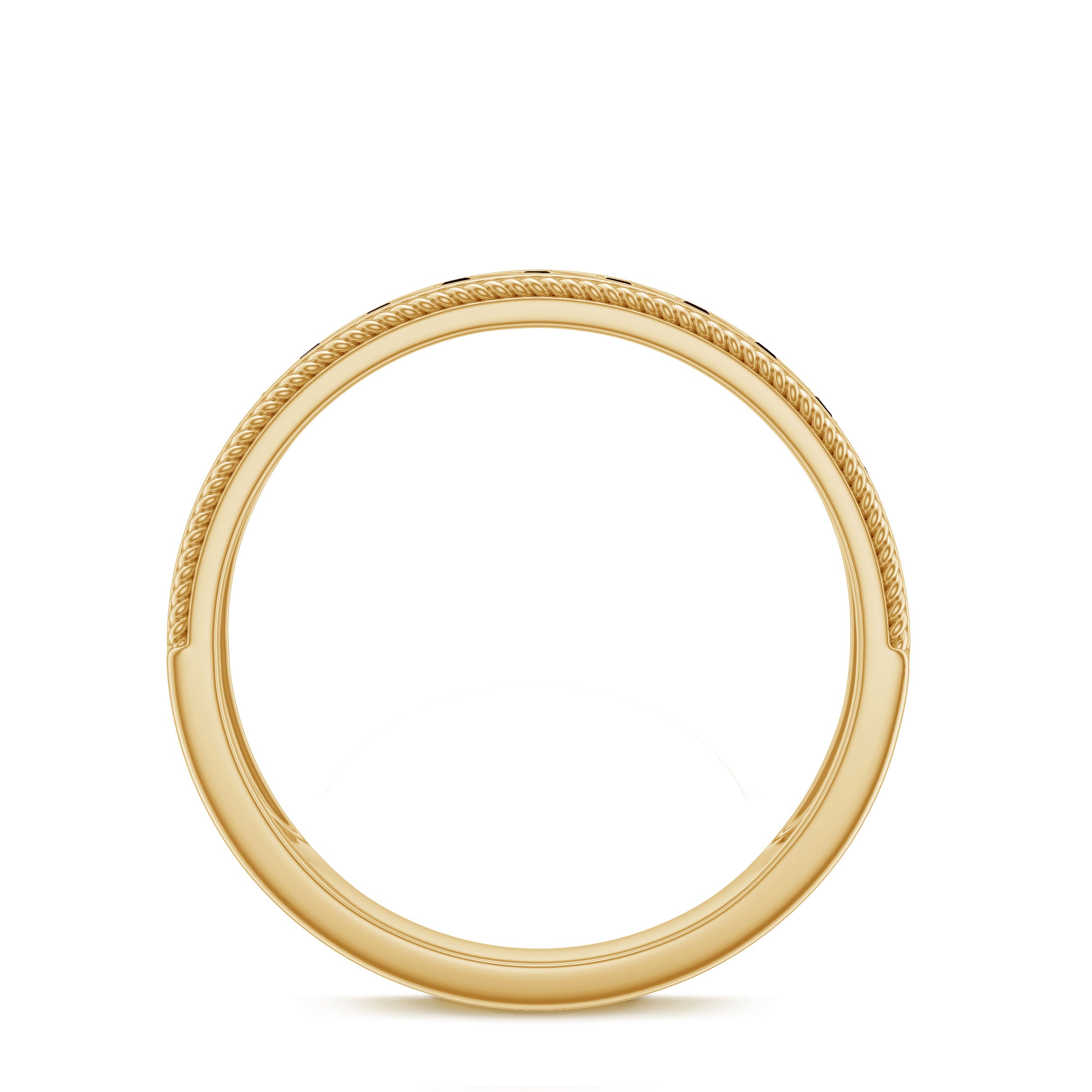 Designer Garnet Wedding Band Ring Garnet - ( AAA ) - Quality - Rosec Jewels
