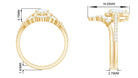 1.75 CT Pear Cut Moissanite Designer Ring Set Moissanite - ( D-VS1 ) - Color and Clarity - Rosec Jewels