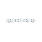 1 CT Classic Moissanite Half Eternity Ring Moissanite - ( D-VS1 ) - Color and Clarity - Rosec Jewels
