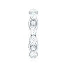 Round and Pear Cut Moissanite Eternity Ring Moissanite - ( D-VS1 ) - Color and Clarity - Rosec Jewels