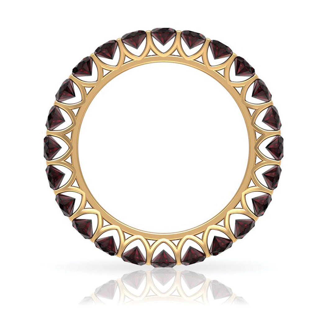 8.5 CT Oval Garnet Full Eternity Ring in Shared Prong Setting Garnet - ( AAA ) - Quality - Rosec Jewels