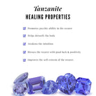 Round Tanzanite Seven Stone Half Eternity Ring Tanzanite - ( AAA ) - Quality - Rosec Jewels