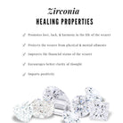 Zircon Solitaire Double Band Ring Zircon - ( AAAA ) - Quality - Rosec Jewels